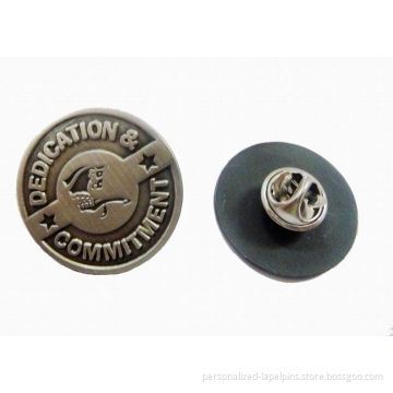 Metal Iron / Black Nickel Various Styles Personalized Lapel Pins With Butterfly Clutch